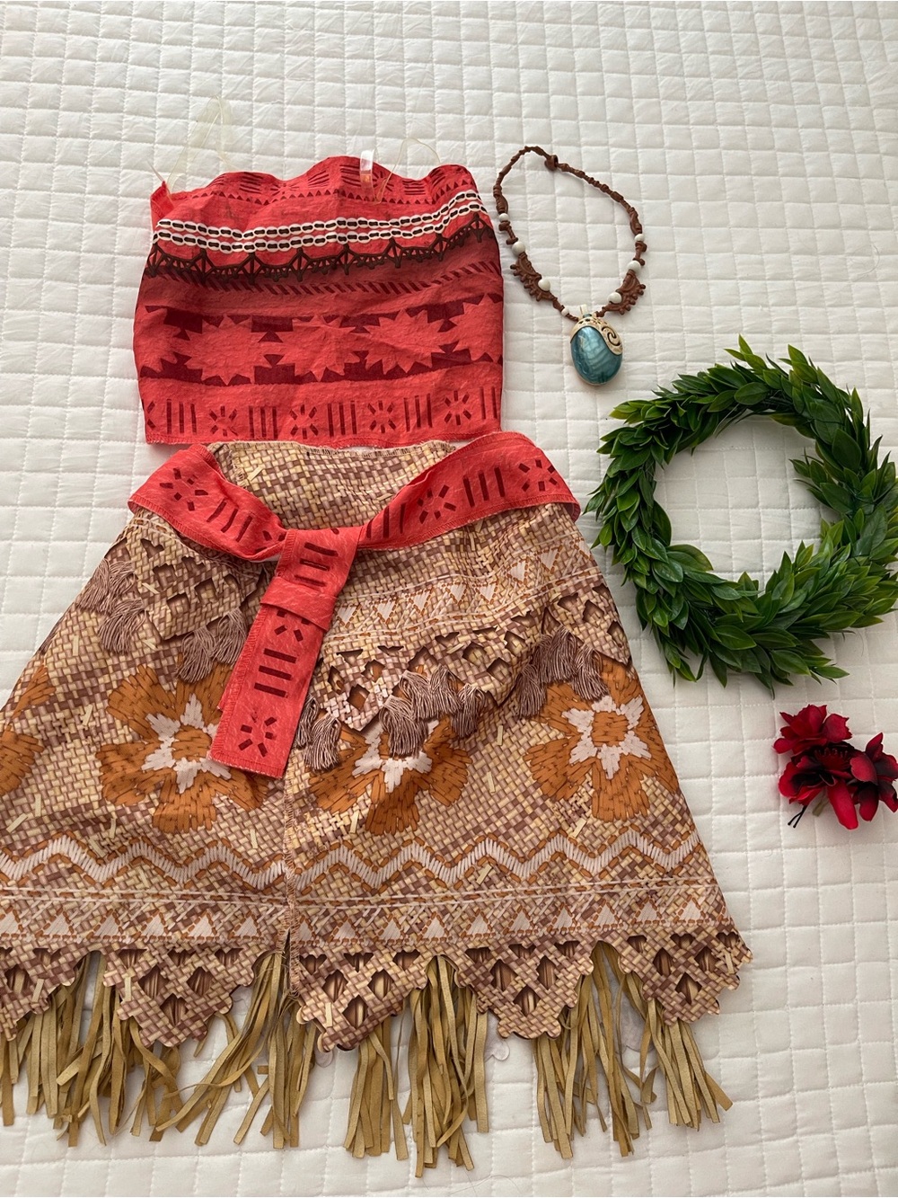 Disney Moana Costume and Accessories (Size 4-6)